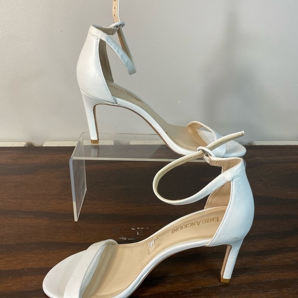 Enzo Angiolini Size 5.5 Ankle Strap Heels White Color Women’s - Picture 3 of 6